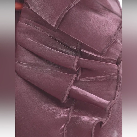 Lulus Master of Style Mauve Purple Puff Sleeve Cropped Wrap Top - Picture 7 of 9